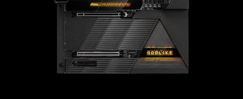 MSI MEG X870E GODLIKE, E-ATX - Supports AMD Ryzen 9000/8000/7000 Processors, AM5 - Dynamic Dashboard III, EZ Slide M.2, 110A SPS, DDR5 Memory (9000+ MT/s OC), M.2 & PCIe 5.0, USB4, Wi-Fi 7, 10G LAN