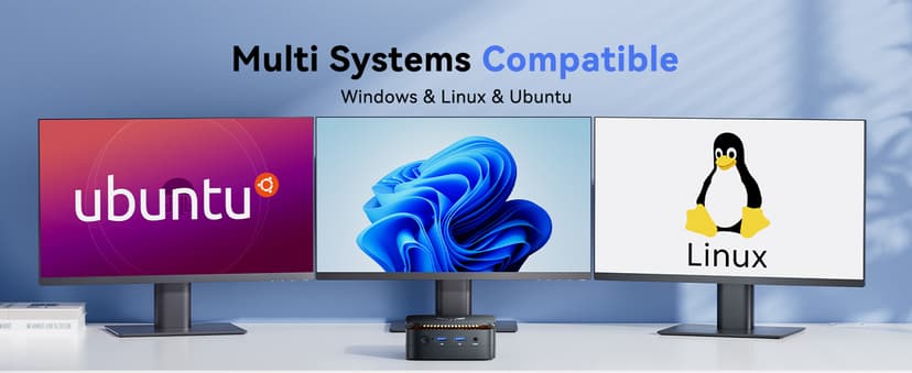 KAMRUI Mini PC, 16GB DDR4 RAM 512GB M.2 SSD, Mini Computer Intel Twin Lake N150 (Upgraded N100, 4 Cores, up to 3.6GHz), Desktop Computer Dual 4K, Ethernet, WiFi, Bluetooth for Business, Office, Home