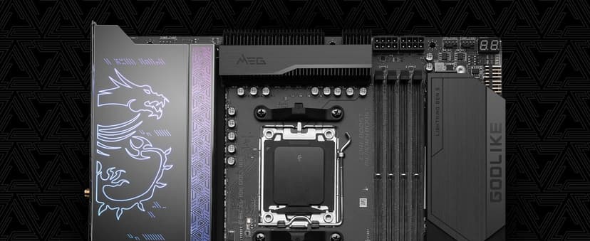 MSI MEG X670E GODLIKE Gaming Motherboard (AMD Ryzen 9000/8000/7000 Series Processors, AM5, DDR5, PCIe 5.0, SATA 6Gb/s, M.2, USB 3.2 Gen 2, Wi-Fi 6E, HDMI/DP, 10Gbps Dual LAN, SLI, EATX)