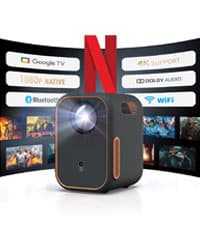 WEMAX Dice Outdoor Portable Projector, 3 Hours Battery, 700 ANSI Lumens Native 1080p, 4K Mini Movie Projector, Mobile Theater, WiFi Bluetooth HDMI USB, Dolby Audio DTS-HD, Auto Focus, Auto Keystone