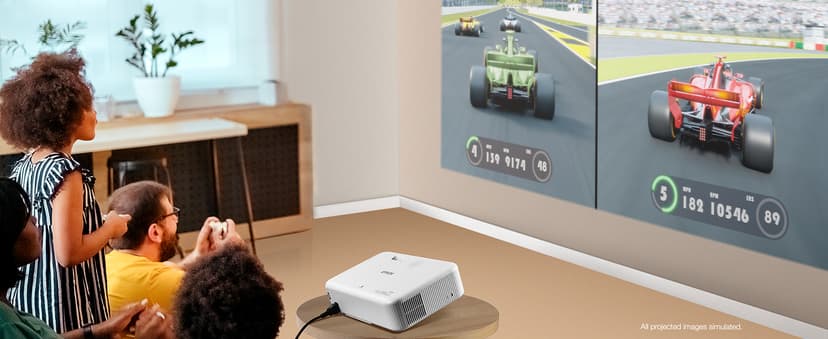 Epson EpiqVision Flex CO-FH02 Full HD 1080p Smart Streaming Portable Projector, 3-Chip 3LCD, 3,000 Lumen Color/White Brightness, Android TV, Bluetooth, 5W Speaker, Home Entertainment (Renewed)