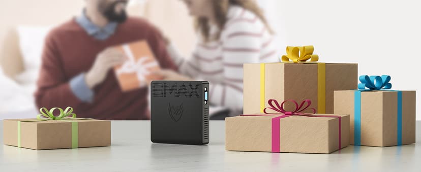 Bmax Mini PC B1 Pro Intel Gemini Lake N4000 (Up to 2.6GHz), 8GB LPDDR4 128GB eMMC Support M.2 SSD Expansion (512GB/2TB), 4K Dual Display 2.4G/5G WiFi & BT4.2 Mini Desktop Computer for Home/Office