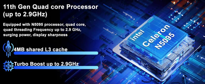 15.6 inch Laptop Computer,16GB RAM LPDDR4 512GB SDD Portable Laptop Computer Cerelon N5095 Processor FHD 1920 * 1080 Laptop PC with Touch ID, WiFi5, BT4.2, USB 3.0