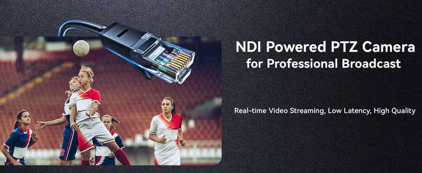 NDI AI Auto-Tracking IP PTZ Camera SDI/HDMI/USB3.0/LAN PoE 30X Optical + 16X Digital Zoom 1080P 60fps for Live Streaming Church Services Education Video Conference with OBS vMix and More