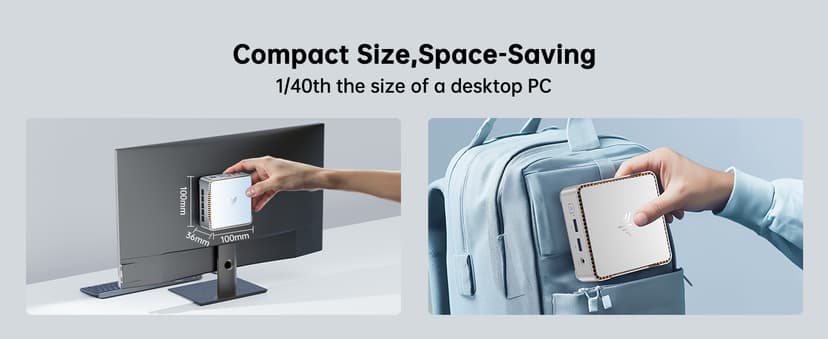 KAMRUI E2 Mini PC 11 Pro, 12th Gen Alder Lake N97(up to 3.6GHz) Micro PC (Beat N150/N100/N95), 16GB RAM 512GB M.2 SSD, Desktop Computers 4K Dual Display/USB3.2/WiFi/BT/LAN Small Computer