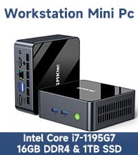 GMKtec Mini PC Intel N150 (Turbo 3.6GHz) 16GB DDR4 1TB PCIe M.2 NVMe SSD, Intel i226-V Desktop Computer 4K Dual HDMI Display/4x USB3.2/WiFi 6/BT5.2/RJ45 Ethernet Nucbox G3 Plus