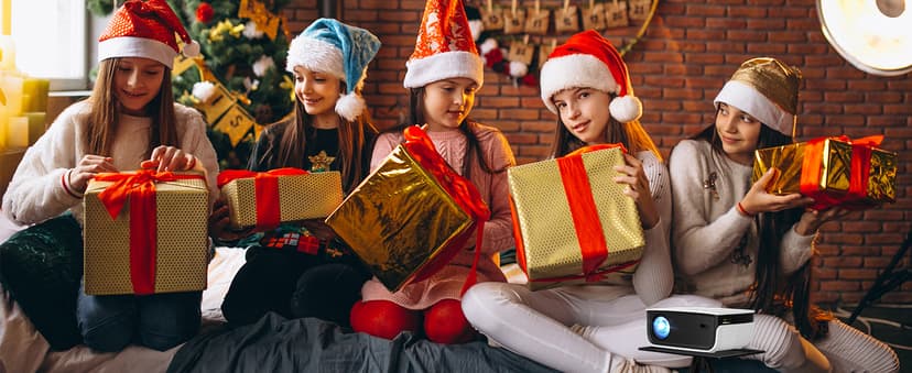 Outdoor Projector, Mini Projector for Home Theater, 1080P and 240" Supported Movie Projector 7500 L Portable Home Video Projector Compatible with Smartphone/TV Stick/PS4/PC/Laptop