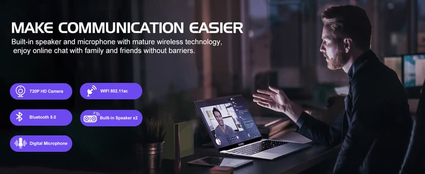 ACEMAGIC 2025 Laptop, Laptop Computer with Intel Quad-Core Processor(Up to 3.4GHz), 16GB DDR4 512GB SSD, Windows 11 Laptop, 15.6" IPS 1080P, Metal Shell, USB3.2, Long Battery Life