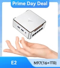 KAMRUI E2 Mini PC, 12th Gen Alder Lake- N97(up to 3.6GHz), 16GB DDR4 RAM 1TB M.2 SSD, Mini Computer Support 4K Display/USB3.0/WiFi/BT/Gigabit Ethernet Mini PC Home/Office