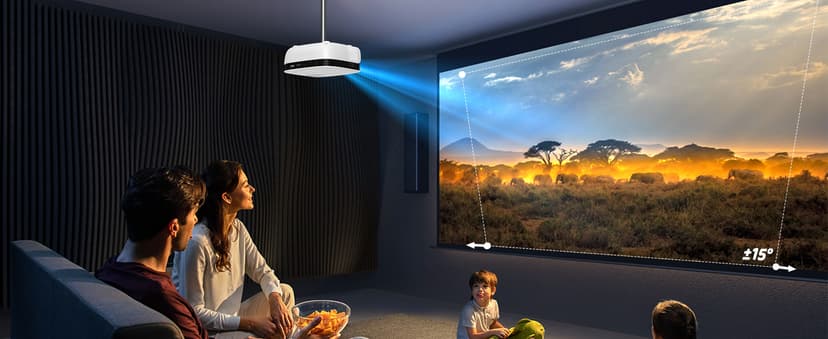 Outdoor Projector, Mini Projector for Home Theater, 1080P and 240" Supported Movie Projector 7500 L Portable Home Video Projector Compatible with Smartphone/TV Stick/PS4/PC/Laptop