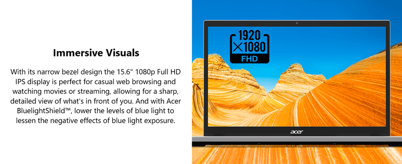 acer Aspire Go 15 AI Ready Laptop, 15.6" FHD (1920 x 1080) IPS Display, AMD Ryzen 7 5825U, AMD Radeon Graphics, 16GB DDR4, 512GB PCIe Gen4 SSD, Wi-Fi 6, Windows 11 Home, AG15-42P-R3NB