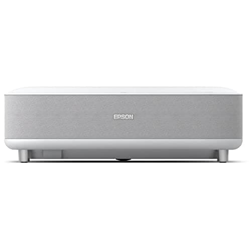 Epson EpiqVision Ultra Short Throw LS300 3LCD Smart Laser Projector, 3600 Lumens Color & White Brightness, HDR, Android TV, Yamaha Speakers, Bluetooth, Sports, Gaming, Movies - White (Renewed)