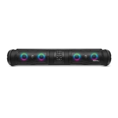 by ECOXGEAR SE28R Elite 500-Watt Amplified Powersports 8 Speaker Bluetooth LED Backlit Soundbar Waterproof Dirtproof with Standard Mounting Bracket