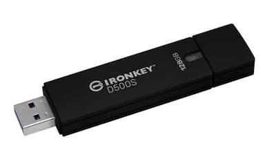 Kingston Ironkey D500S 128GB Encrypted Flash Drive | Dual Hidden Partition | FIPS 140-3 Level 3 | XTS-AES 256-bit | BadUSB and Brute Force Protection | Multi-Pin Option | IKD500S/128GB