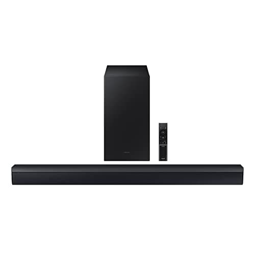 SAMSUNG HW-C450 2.1ch Soundbar w/DTS Virtual X, Subwoofer Included, Bass Boost, Adaptive Sound Lite, Game Mode, Bluetooth, Wireless Surround Sound Compatible