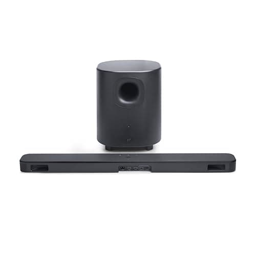 JBL Bar 500MK2-5.1 Channel soundbar System with Dolby Atmos®, MultiBeam™ 3.0 & PureVoice 2.0, 750W with 10" Sub, Easy Sound Calibration, and Works with Voice Assistant-Enabled Speakers (Black)