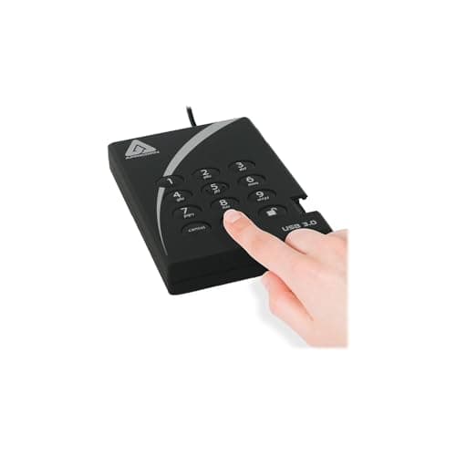 Apricorn 2TB Aegis Padlock USB 3.0 256-Bit AES XTS Hardware Encrypted Portable External Hard Drive (A25-3PL256-2000)