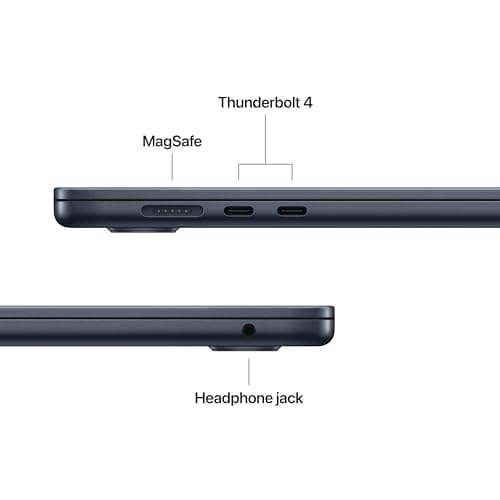 Apple 2025 MacBook Air 15-inch Laptop with M4 chip: Built for Apple Intelligence, 15.3-inch Liquid Retina Display, 24GB Unified Memory, 512GB SSD Storage, 12MP Center Stage Camera, Touch ID; Midnight