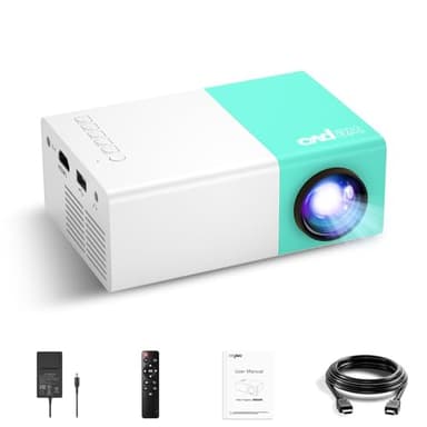Projector Mini Portable Outdoor Movie Projectors, LED Pico Video Projector for Home Theater Film Projectors, Compatible with Smartphone/ Tablet/ Laptop/ TV Stick/ PS/ USB