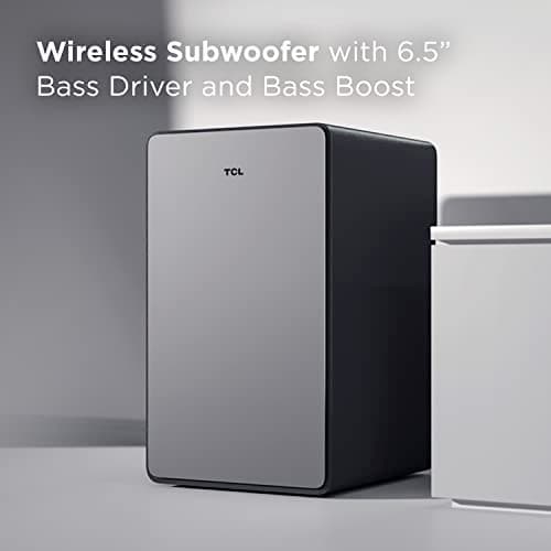 TCL 5.1ch Sound Bar with Wireless Subwoofer (Q6510, 2023 - Model), Dolby Audio, DTS Virtual:X, 430W, Built-in Center Channel Speaker, 2 Rear Surround Sound Speakers, Wall Mount/HDMI Cable (Renewed)