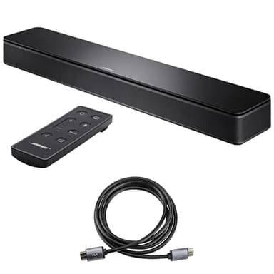 Bose TV Speaker - Soundbar for TV with Bluetooth and HDMI-ARC Connectivity, Black, Includes Remote Control and H&A High-Speed HDMI Cable
