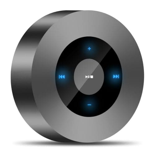 LED Smart Touch Play Bluetooth Speaker/Portable Wireless Speakers with HD Sound / 12-Hour Playtime/Bluetooth 5.0 / TF Card Support Play/Aux in Port Speaker (Gray)