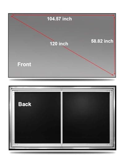 ALR Screen for UST Projector, 120 inch ALR Fixed Frame Projector Screen Wall Mount 16:9 8K/4K 3D, Grey Projection Screen, 0.39 inch Ultra-Narrow Bezel for Movies and Games