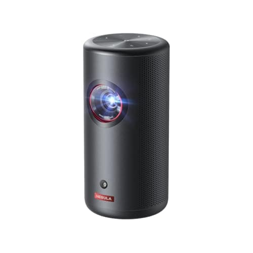 NEBULA Capsule 3 Laser Projector, Upgraded with Google TV and Official Netflix, Mini Smart TV Projector with Wi-Fi, Outdoor Portable Projector, Dolby Digital, 120-Inch Screen, 2.5H Built-In Battery