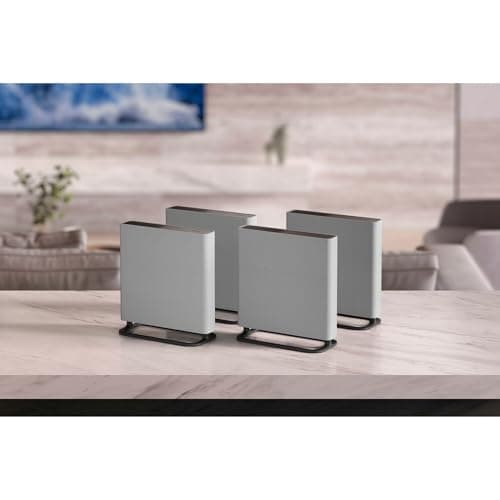 Sony BRAVIA Theater Quad Home Theater Surround Sound System with 4 Wireless Speakers (Gray) Bundle SASW3 Wireless Subwoofer, Monitor Isolation Pads, HDMI Cable, and Cable Ties (5 Items)