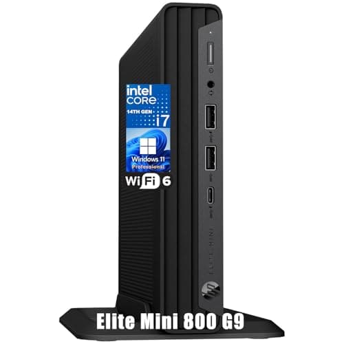 HP Elite Mini 800 G9 Business Desktop Computer, 14th Gen Intel 20-Core i7-14700 up to 5.4GHz, 32GB DDR5 RAM, 1TB PCIe SSD, WiFi 6, Bluetooth, Type-C, Keyboard and Mouse, Windows 11 Pro, AZ-XUT