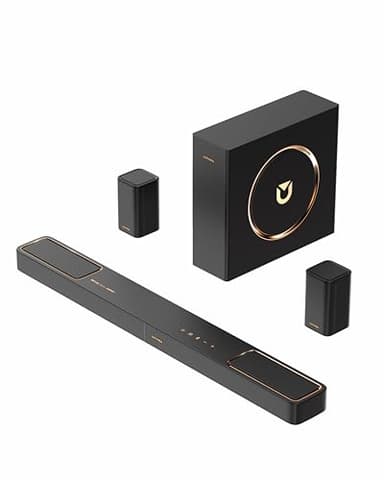 ULTIMEA 5.1.2ch Sound Bar with Dolby Atmos, Surround Sound System for TV with 2 Surround Speakers, Sound Bar for Smart TV, Soundbar with Subwoofer for Home Theater, BT 5.4, HDMI eARC, Skywave F40