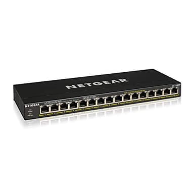 NETGEAR 16-Port PoE+ Gigabit Ethernet Unmanaged Essentials Switch (GS316PP) - with 16 x PoE+ @ 183W, Desktop or Wall Mount