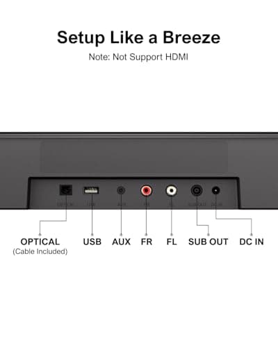 ULTIMEA 7.1ch Virtual Surround Sound Bar, Sound Bar for Smart TV with 4 Surround Speakers, Peak Power 330W, Surround Sound System for TV, App Control, TV Soundbar with Subwoofer, Opt/AUX/BT, Aura A40