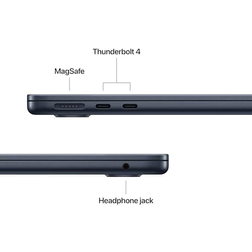 Apple 2025 MacBook Air 13-inch Laptop with M4 chip: Built for Apple Intelligence, 13.6-inch Liquid Retina Display, 16GB Unified Memory, 256GB SSD Storage, 12MP Center Stage Camera, Touch ID; Midnight