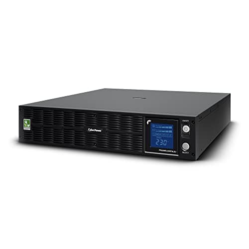 CyberPower PR2200ELCDRTXL2U High-Voltage Smart App Sinewave UPS System, 2200VA/1650W, 10 Outlets, AVR, 2U Rack/Tower
