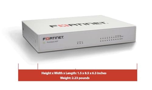 Fortinet FortiGate 60F Hardware, 36 Month Unified Threat Protection (UTP), Firewall Security