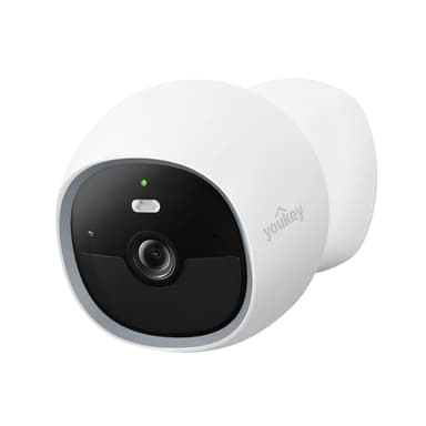 youkey S320 Magnetic Wire-Free Camera 2.5K QHD Security Camera with Dual Band WiFi 6, Built-in 8GB Storage, Colo Night Vision, Al Human Pet Detection, IP65, No Monthly Fees