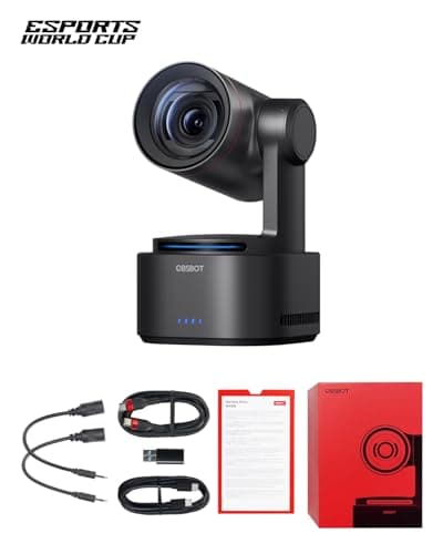 OBSBOT Tail 2 PTZR NDI Camera 4K@60FPS, Pro AI Tracking, 1/1.5" CMOS, 50MP, 5X Optical Zoom, 12X Hybrid Zoom, SDI/HDMI/IP/USB 3.0 Output, Live Streaming for Education, Conference, Worship, Live Events