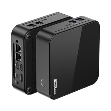 DreamQuest Mini PC Linux Preinstalled, Intel N150 (up to 3.6GHz) Mini Desktop Computers 16GB DDR4 512GB SSD, USB C, DP, HDMI, USB 3.2, Dual LAN,WiFi, Bluetooth, Support 4K 60Hz, Support Windows 11 Pro