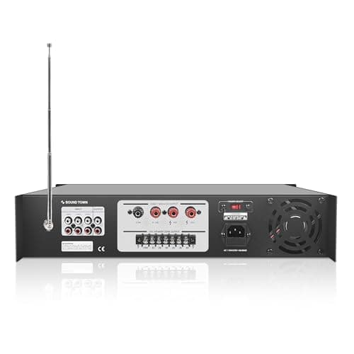 Sound Town Commercial Restaurant Audio Set, with One 6-Zone 70V/100V Amplifier with Bluetooth, 12 x Two-Way 6.5-Inch in-Ceiling Speakers, Two Dual 8-Inch Subwoofers (P18X12C6N2S28)