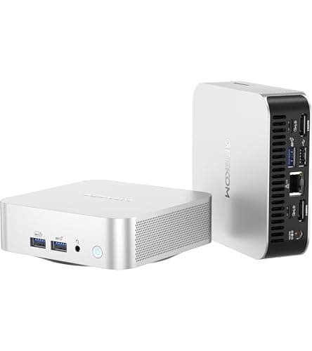 GEEKOM A6 Mini PC with AMD Ryzen 7 6800H, 16GB DDR5 RAM 512GB PCIe 4.0 NVMe SSD, Radeon 680M, Compact Aluminium Design Windows 11 Desktop Computer for Home/Business, USB4/8K UHD/Wi-Fi 6E/BT 5.2