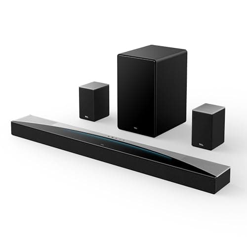 TCL Q85H Q Class 7.1.4 Channel Sound Bar with Dolby Atmos, DTS:X, Ray Danz Technology, Wireless Subwoofer, Wireless Surround Speakers, and Bluetooth Music Streaming (Renewed)