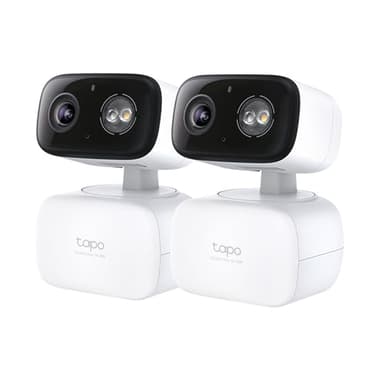 Tapo 2K 3MP Pan/Tilt Indoor/Outdoor Security Camera - Free Person/Baby Cry Detect & Motion Track, 360° Pan, Color Night Vision, SD/Cloud Storage, Works w/Alexa & Google Home, HybridCam 360 (2-Pack)