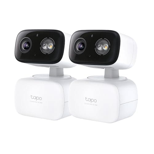 Tapo 2K 3MP Pan/Tilt Indoor/Outdoor Security Camera - Free Person/Baby Cry Detect & Motion Track, 360° Pan, Color Night Vision, SD/Cloud Storage, Works w/Alexa & Google Home, HybridCam 360 (2-Pack)