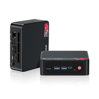 Beelink SER5 Pro Mini PC, AMD Ryzen 7 5825U(8C/16T, up to 4.5GHz), 32GB DDR4 RAM 500GB PCle3.0 SSD, SER5 Mini Computer Support 4K@60Hz Triple Display, WiFi6, BT5.2, DP+HDMI, Type-C
