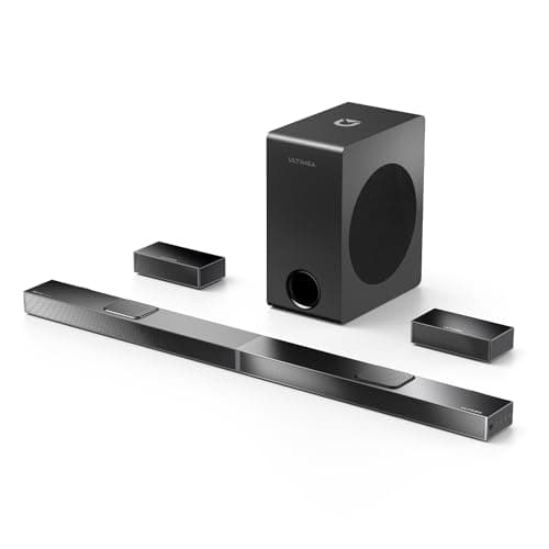 ULTIMEA 5.1.2 Dolby Atmos Soundbar with 8" Wireless Subwoofer, Upward-Firing Drivers, Home Theater Surround Sound System for TV, 4K HDR, Nova S80 (2025 Upgraded Speakers)