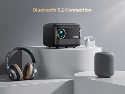 [Electric Focus/Mini Body]Mini Projector with WiFi 6 and Bluetooth 5.2, 2025 Upgrade TOPTRO TR25 Portable Projector, 1080P FHD, ±40° Electric Keystone Correction, Movie Projector for iOS/Android/PS5