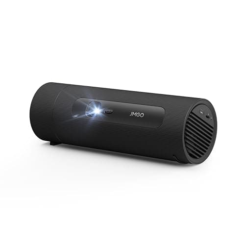 JMGO PicoFlix 2024 New Bottle Rotating Gimbal Projector, 4.5hrs Battery, Smart & Portable Outdoor Projector with Google TV, Licensed Netflix, 1080P FHD, 420 ISO Lumens, Auto Focus, HDR10, 10W Speakers