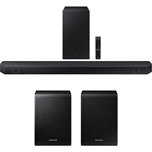 SAMSUNG HW-Q600C 3.1.2ch Soundbar and Subwoofer with Dolby Audio Bundle SWA-9200S Wireless Surround Speakers