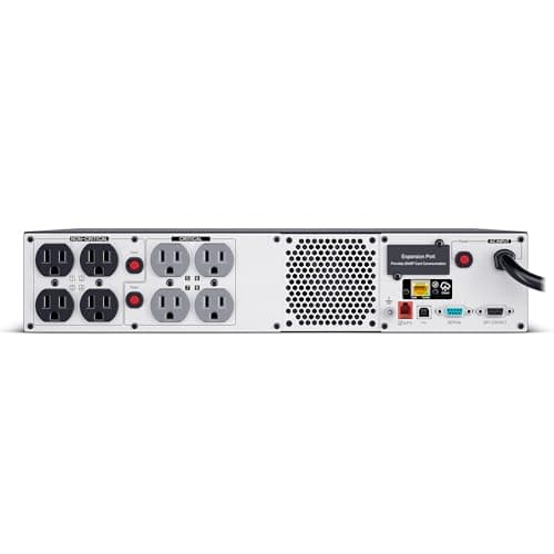 CyberPower PRL1500RT2UC Smart App Sinewave UPS System, 1500VA/1500W, 8 Outlets, 2U Rack/Tower, AVR, Lithium